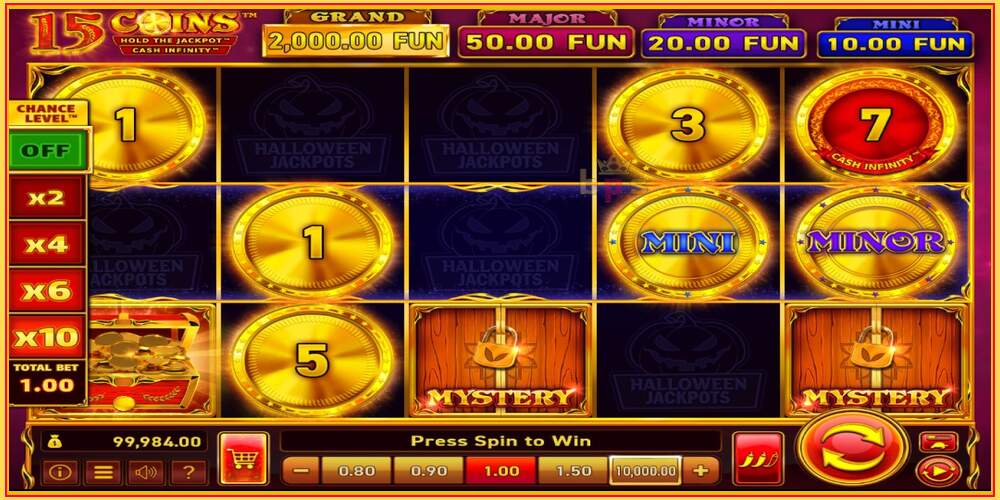 Игровой слот 15 Coins Grand Gold Edition Halloween Jackpot