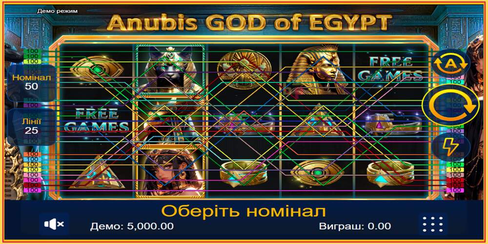 Oyun yuvası Anubis God of Egypt