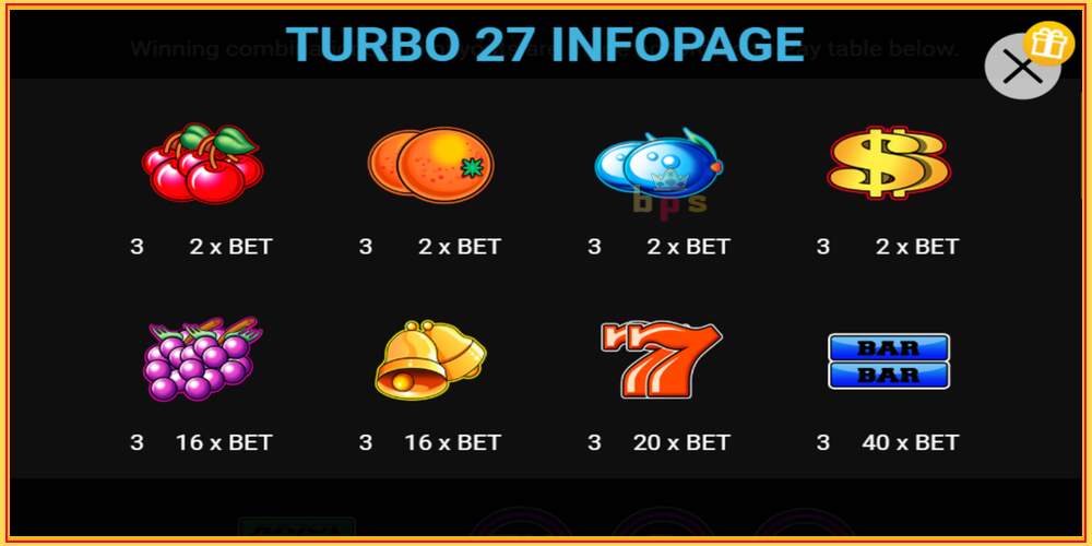 Spelslot Turbo 27