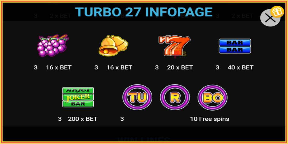 Spelslot Turbo 27