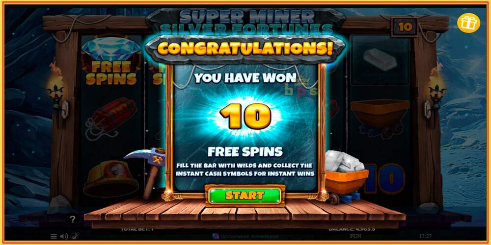 Игровой слот Super Miner Silver Fortunes