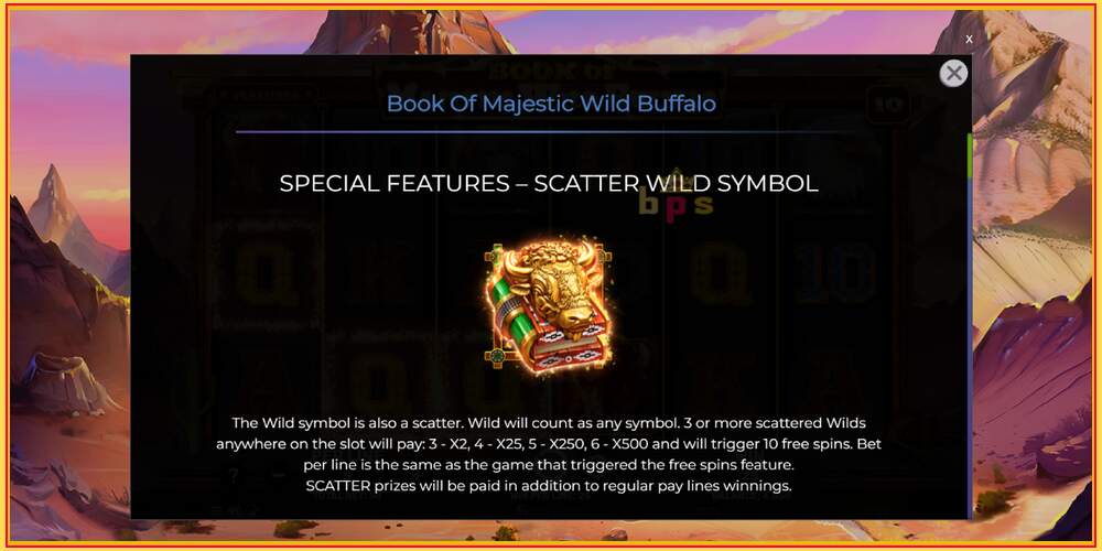 Oyun yuvası Book of Majestic Wild Buffalo