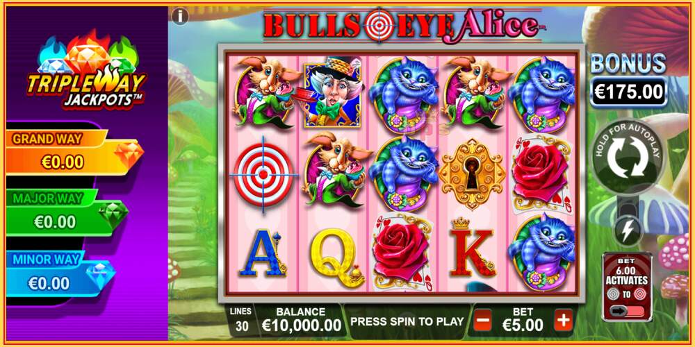 Игровой слот Bulls Eye Alice