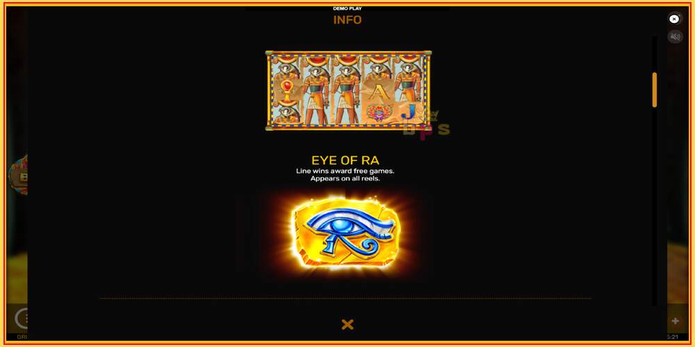 Игровой слот Eyes of Ra