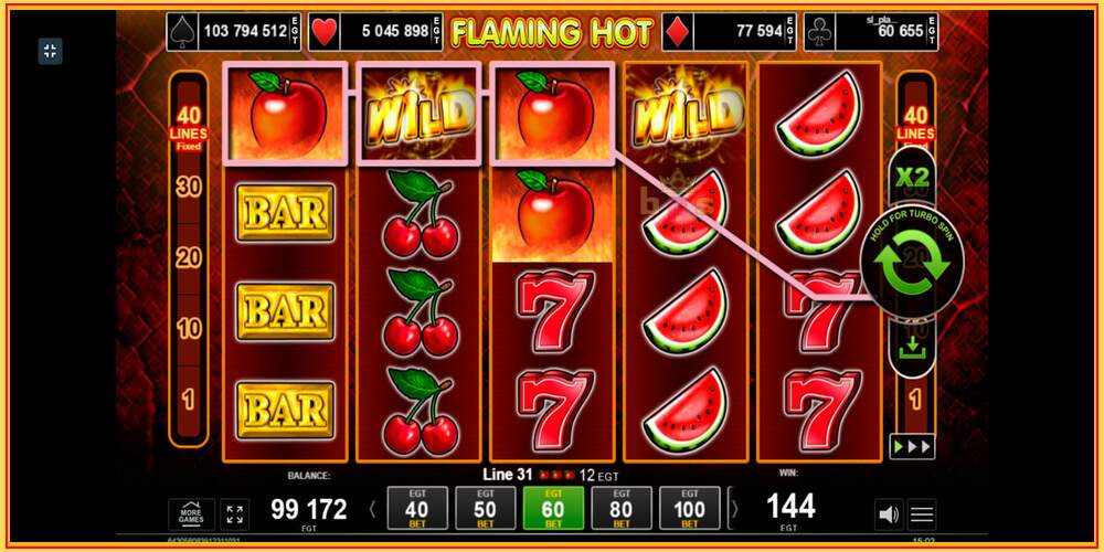 Игра слот Flaming Hot