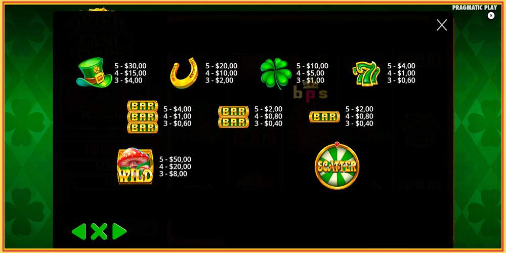 Gniazdo do gry Irish Cash Chips