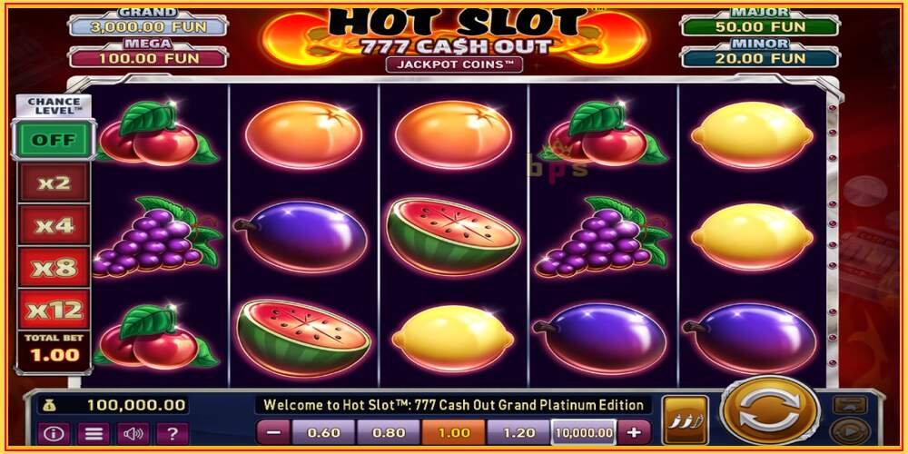 Pelipaikka Hot Slot: 777 Cash Out Grand Platinum Edition