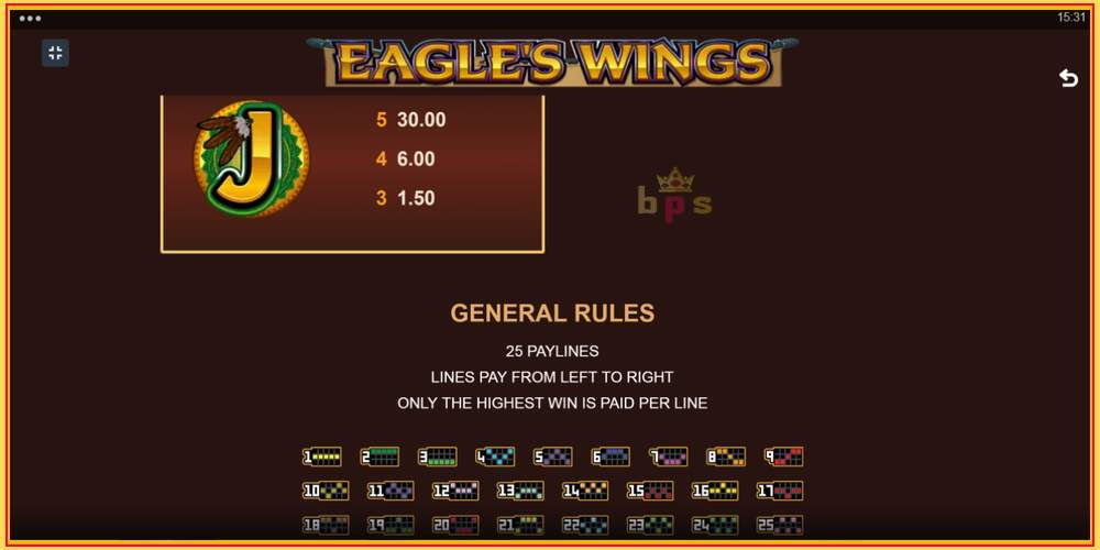 Игровой слот Eagles Wings