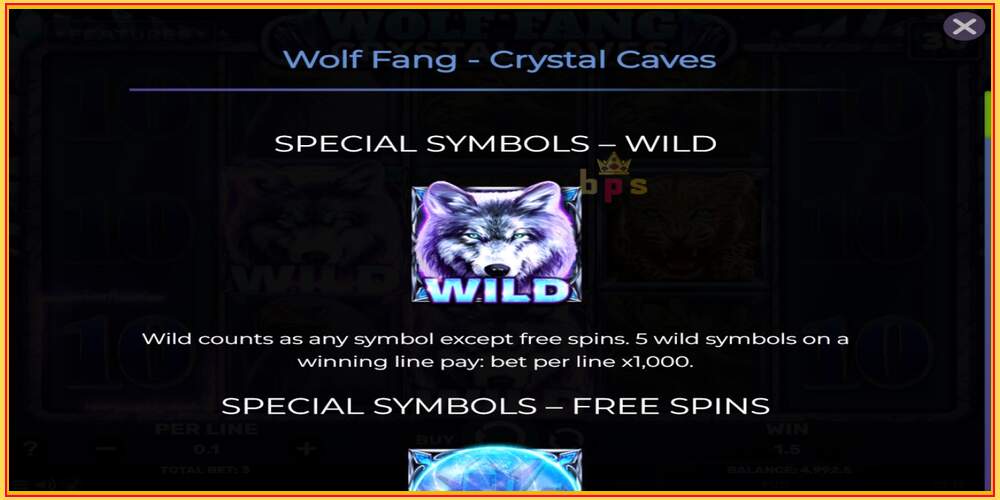 Игровой слот Wolf Fang - Crystal Caves