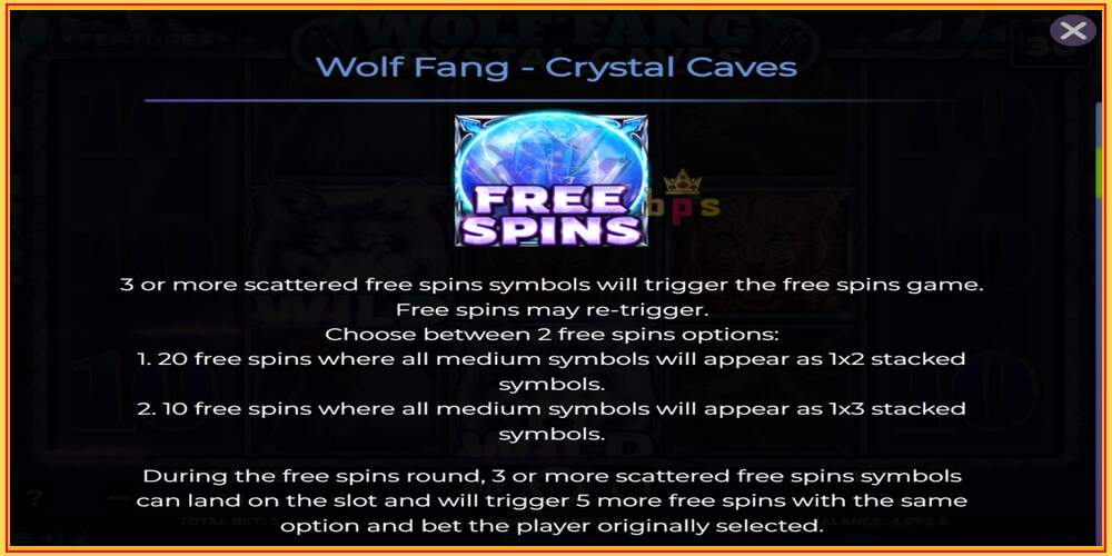 Игровой слот Wolf Fang - Crystal Caves