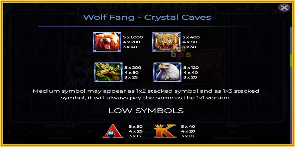 Игровой слот Wolf Fang - Crystal Caves