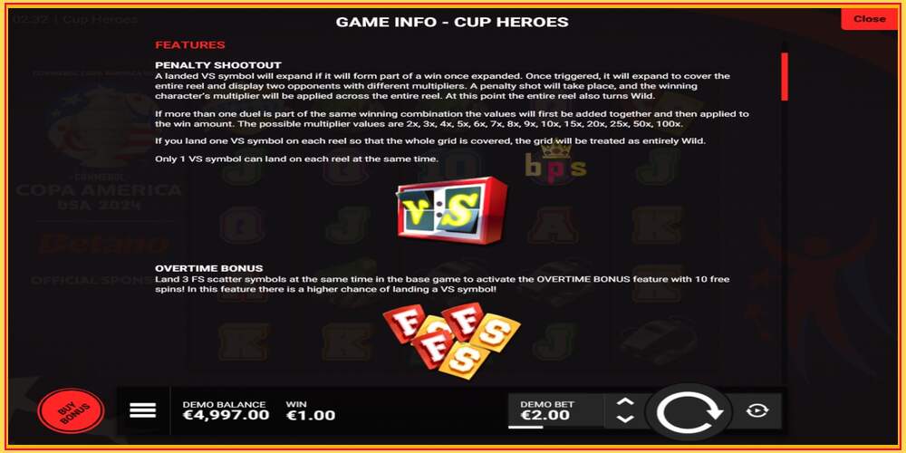 Игровой слот Cup Heroes