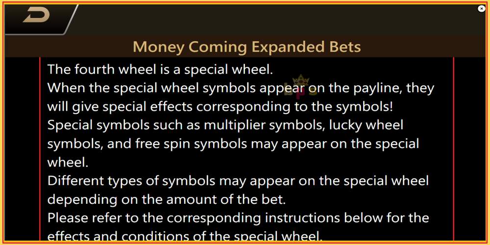 Spelslot Money Coming 2 – Expanded Bets