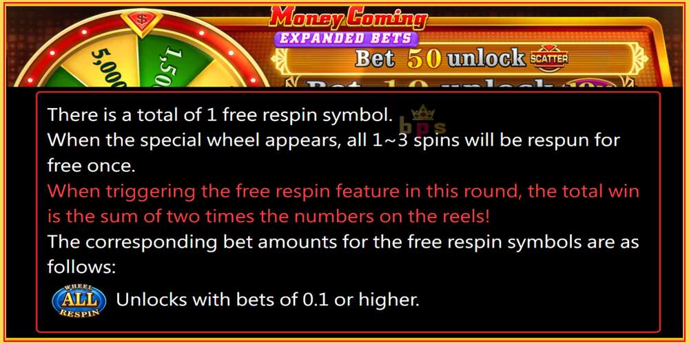 Spelslot Money Coming 2 – Expanded Bets