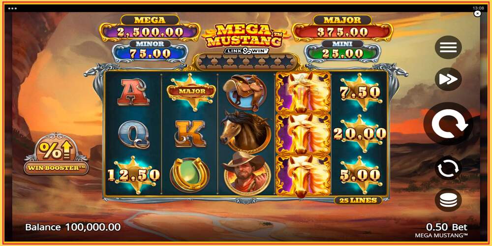 Игровой слот Mega Mustang