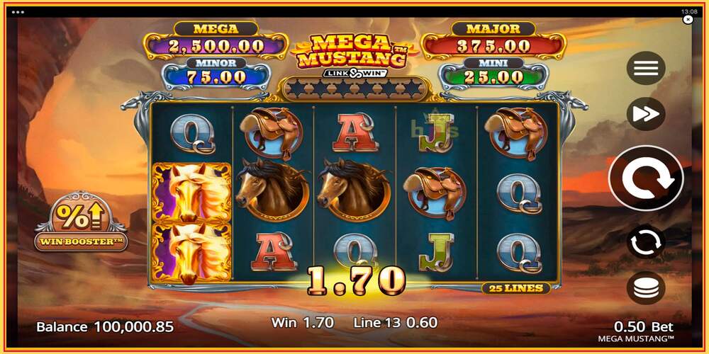 Игровой слот Mega Mustang