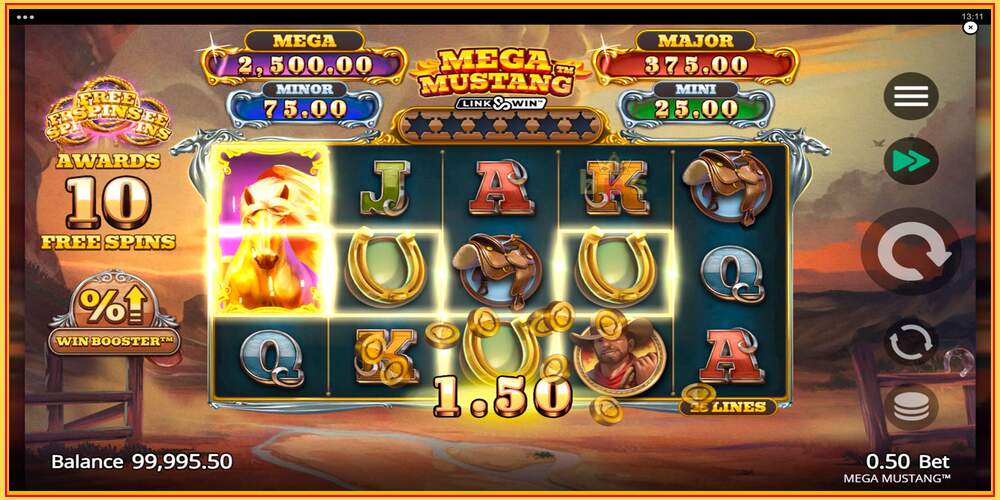 Игровой слот Mega Mustang