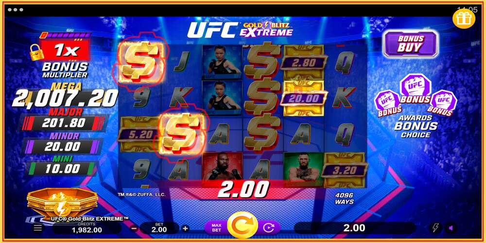 Игровой слот UFC Gold Blitz Extreme