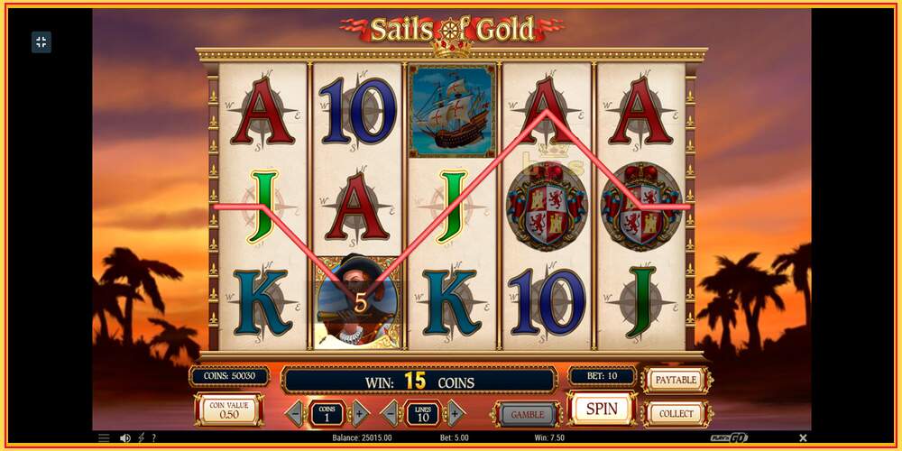 Игровой слот Sails of Gold