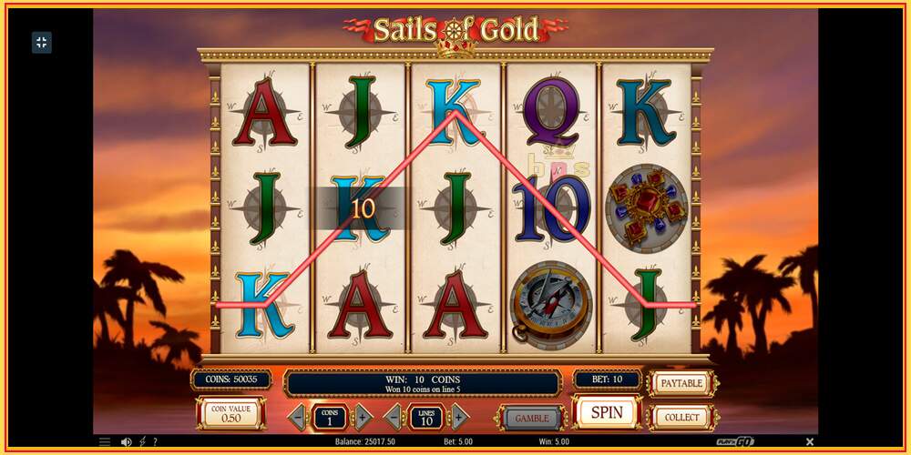 Игровой слот Sails of Gold