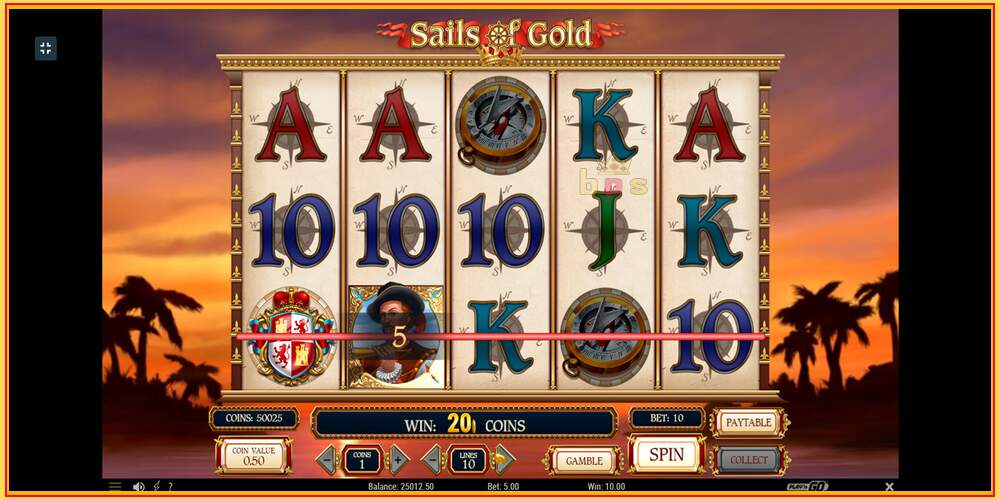 Игровой слот Sails of Gold