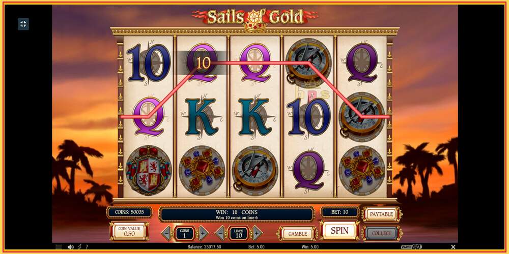 Игровой слот Sails of Gold