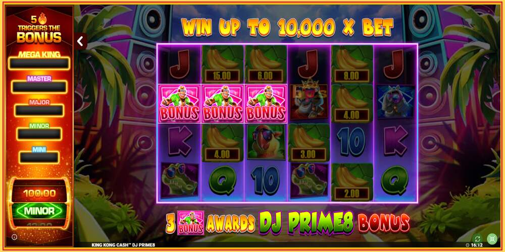 Slot di gioco King Kong Cash DJ Prime8 Rapid Fire Jackpots