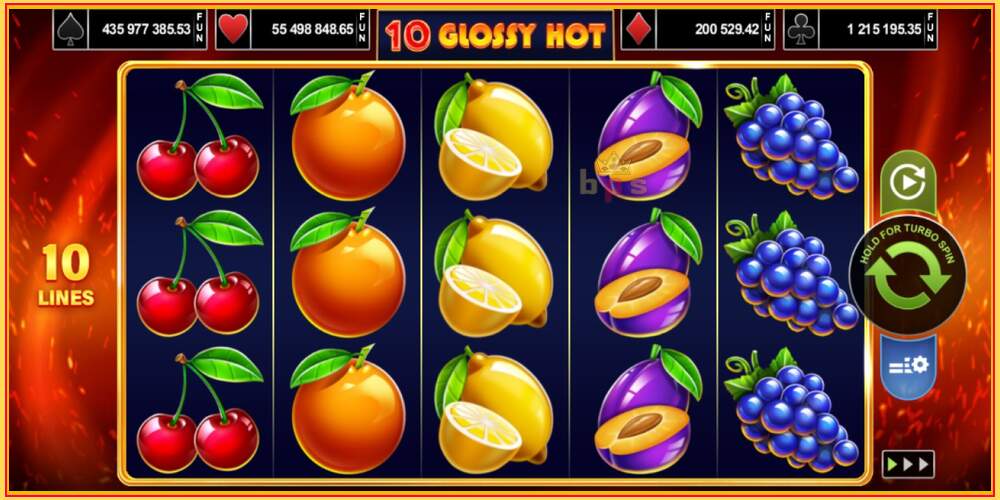 Игровой слот 10 Glossy Hot