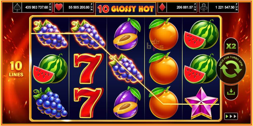 Игровой слот 10 Glossy Hot