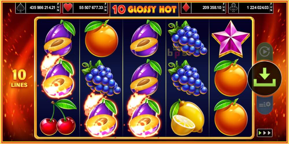 Игровой слот 10 Glossy Hot