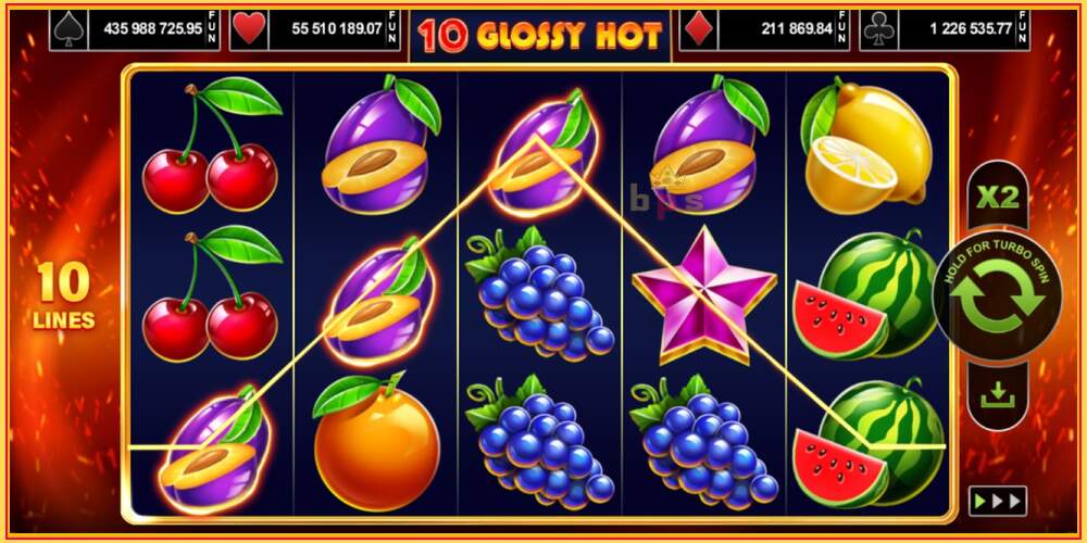 Игровой слот 10 Glossy Hot