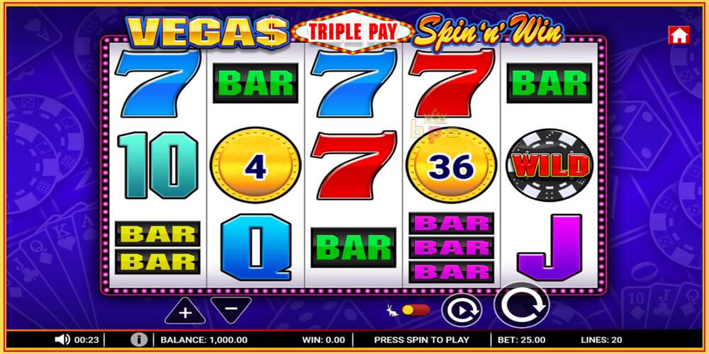 Spelslot Vegas Triple Pay Spin n Win