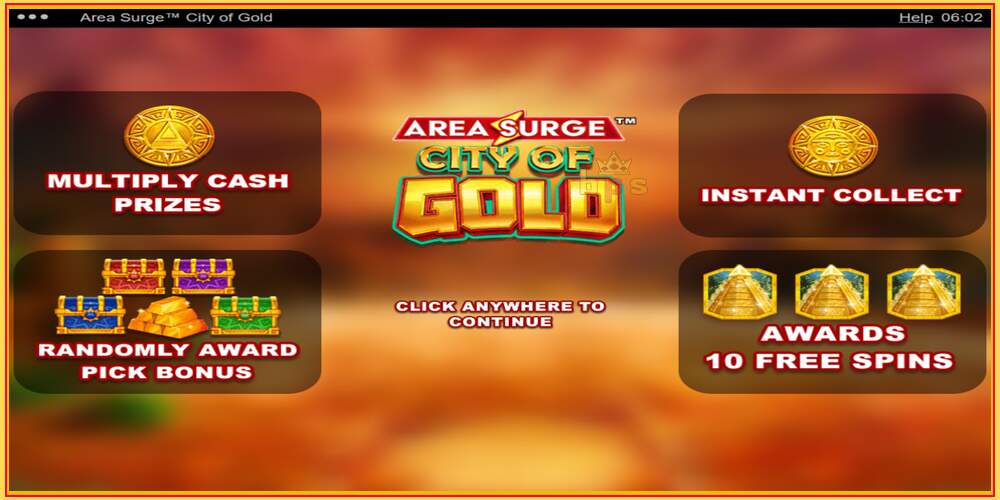 Khe trò chơi Area Surge City of Gold