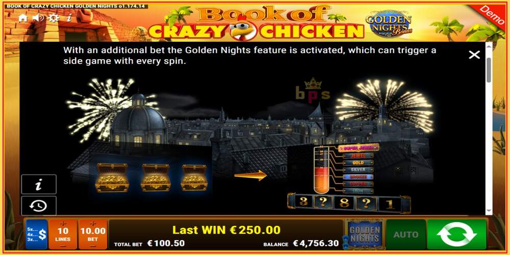 Игровой слот Book of Crazy Chicken Golden Nights