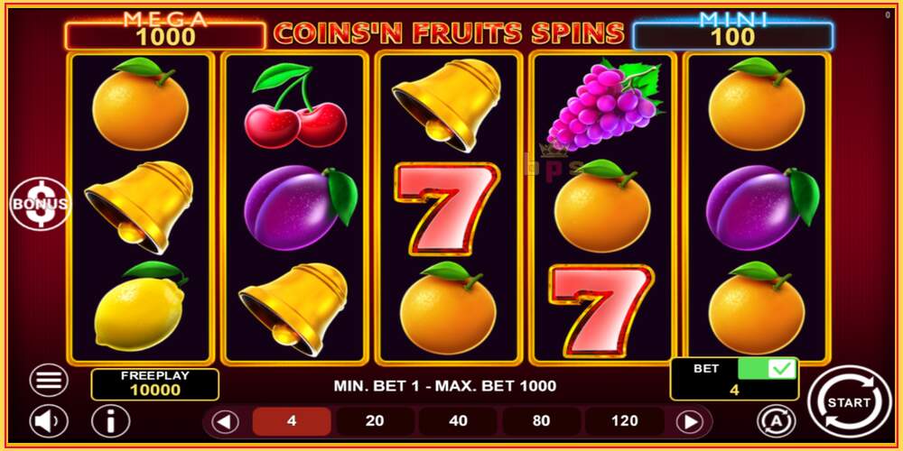 Игровой слот Coinsn Fruits Spins