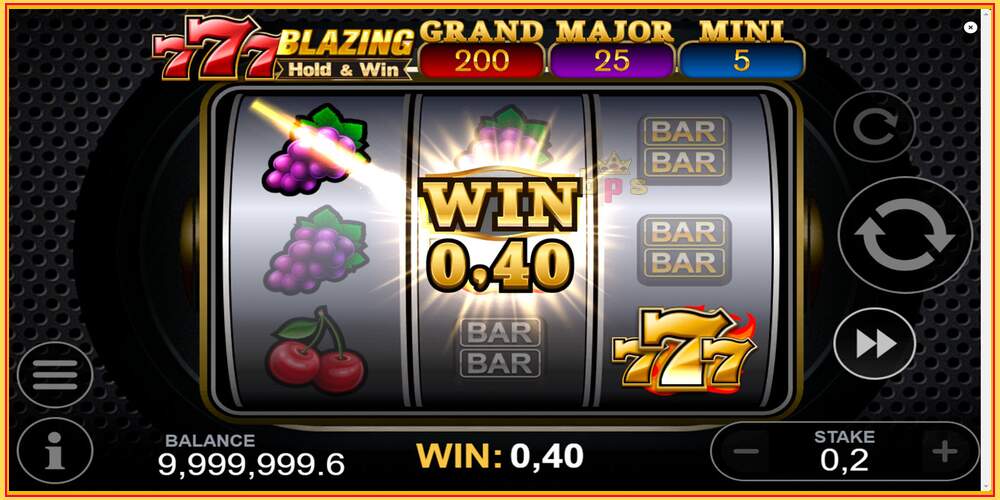 Khe trò chơi 777 Blazing Hold & Win