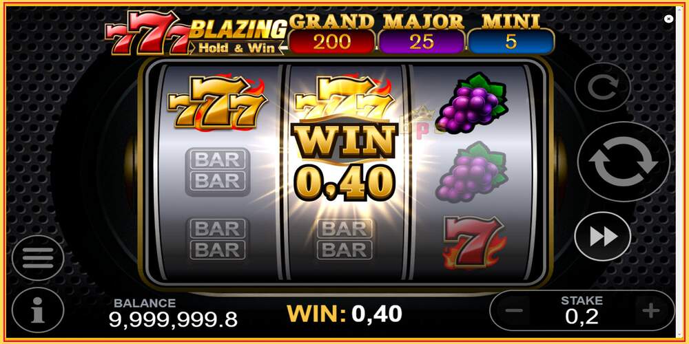 Khe trò chơi 777 Blazing Hold & Win