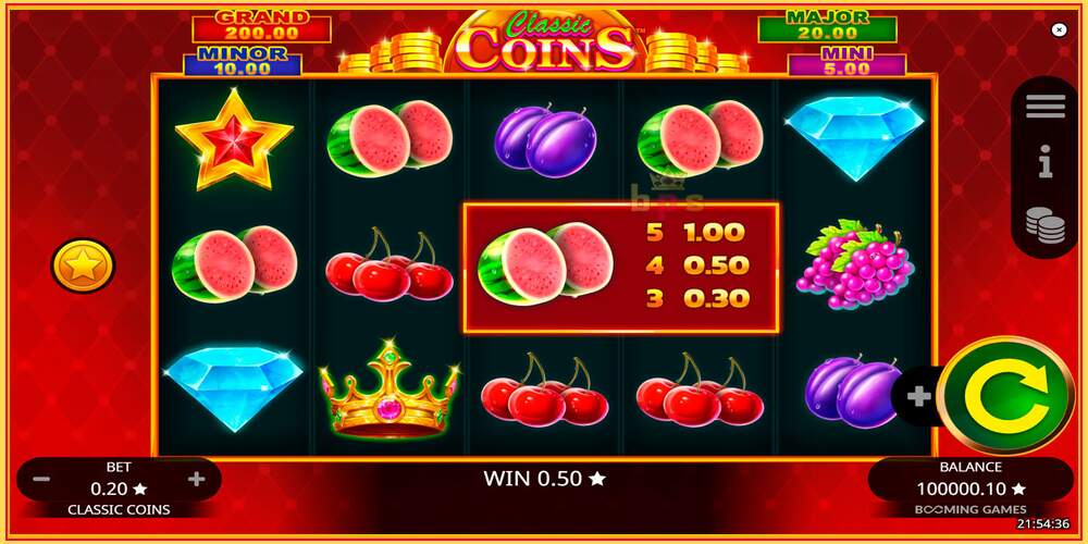 Игровой слот Classic Coins