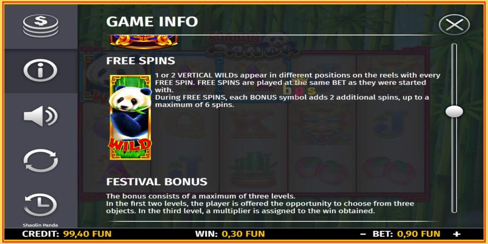 Spelslot Shaolin Panda