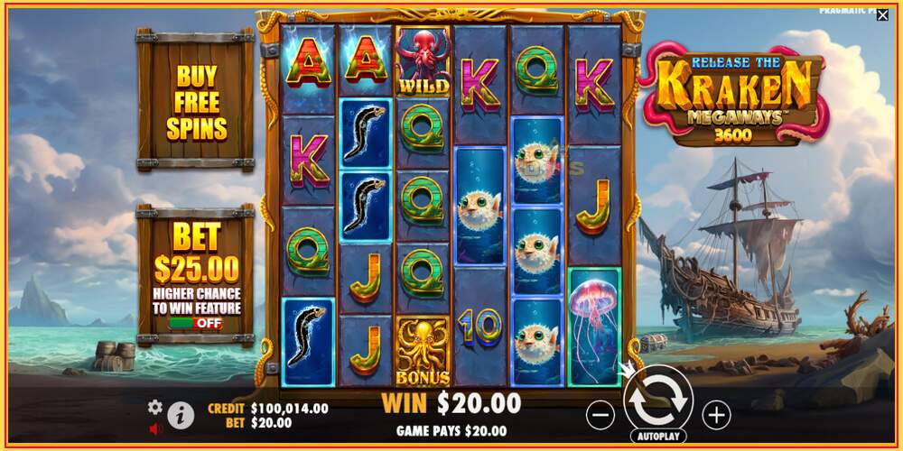 Slot di gioco Release the Kraken Megaways