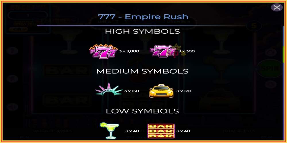 Spielautomat 777 Empire Rush