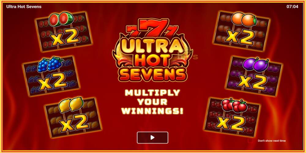 ສະລັອດຕິງເກມ Ultra Hot Sevens