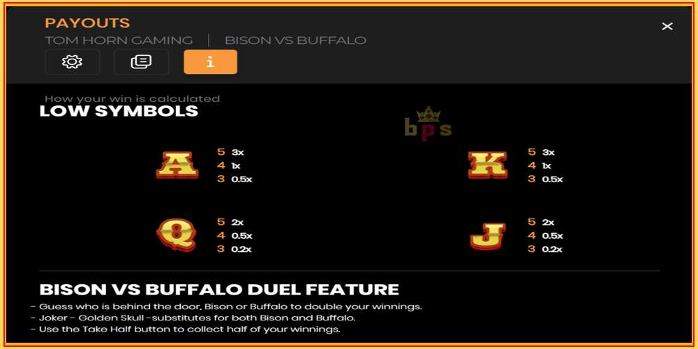 თამაშის სლოტი Bison vs Buffalo