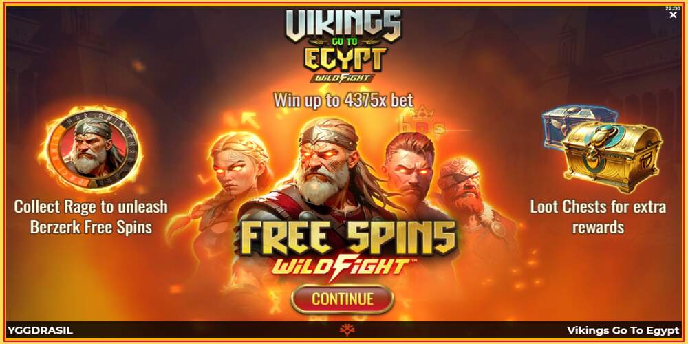 Oyun yuvası Vikings Go To Egypt Wild Fight