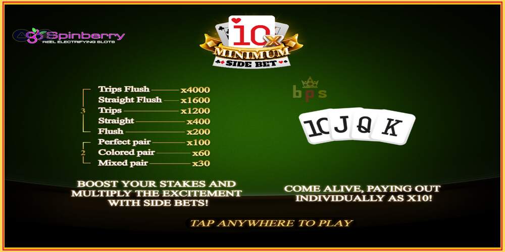 ゲームスロット 10x Minimum Side Bet