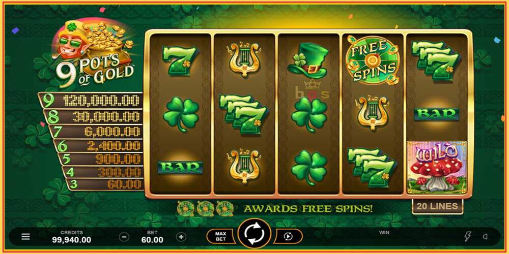 Spelslot 9 Pots of Gold Land & Win