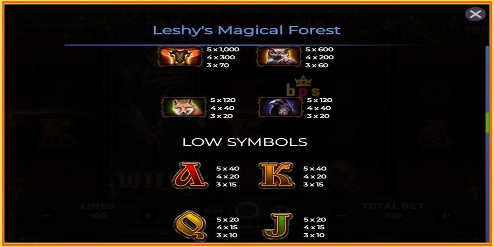 Utor za igru Leshys Magical Forest