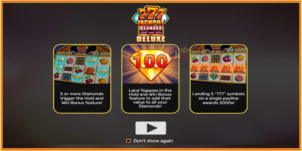 Tragamonedas de juego 777 Jackpot Diamond Hold and Win Deluxe