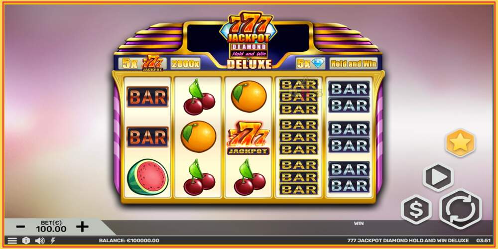 Tragamonedas de juego 777 Jackpot Diamond Hold and Win Deluxe