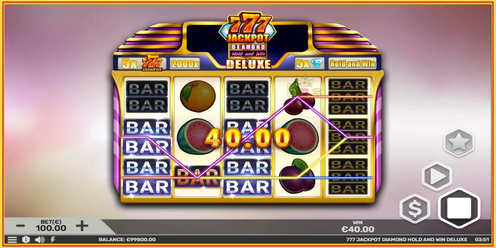 Tragamonedas de juego 777 Jackpot Diamond Hold and Win Deluxe